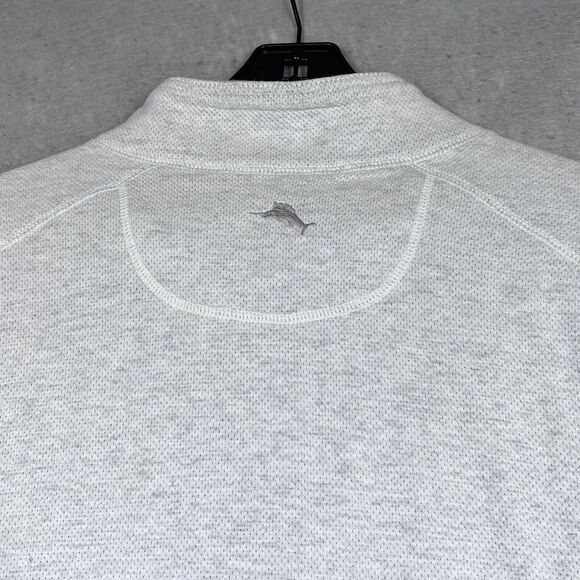 Tommy Bahama Sweatshirt Mens X-Large Beige/Gray Reversible Half Zip Pullover - Picture 10 of 13